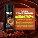 AXE Dark Temptation 5 oz Body Spray Multi-Pack | Choose 3 Pack or Best-Value 6 Pack | 48HR Fresh Dark Chocolate Scent