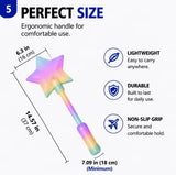Retractable Rainbow Star No-Touch Payment Wand | Cute Contactless Tap Tool for Cards, Screens, Gas Pumps, Kiosks & Everyday Shopping