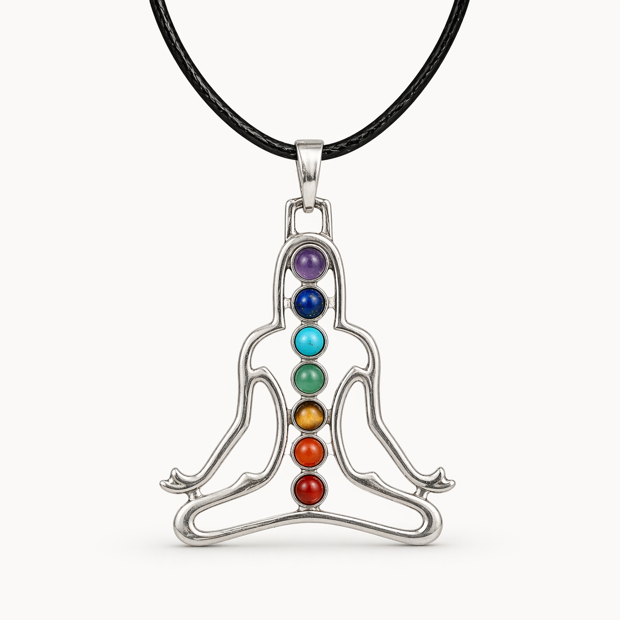 Howling Wolf Chakra Crystal Necklace Gift Set with Selenite Wand