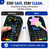 Retractable Rainbow Star No-Touch Payment Wand | Cute Contactless Tap Tool for Cards, Screens, Gas Pumps, Kiosks & Everyday Shopping