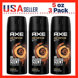 AXE Dark Temptation 5 oz Body Spray Multi-Pack | Choose 3 Pack or Best-Value 6 Pack | 48HR Fresh Dark Chocolate Scent