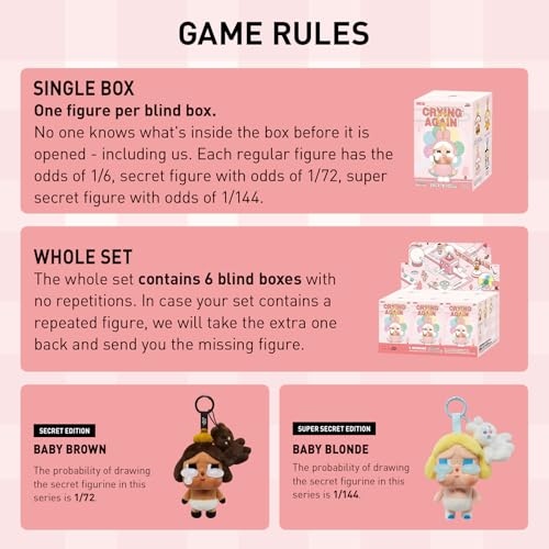 POP MART Crybaby Tears Factory Series - Vinyl Face Plush Blind Box, Random Design Action Figures Collectible Toys Home Decorations, Holiday Birthday Gifts, Single Box|B0DHXD491S