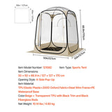 Sports Tent Instant Tent Shelter Weather Proof 1-3 Person Bubble Tent