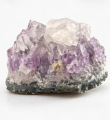 Natural Raw Amethyst Crystal Cluster with Purple and Clear Quartz Points