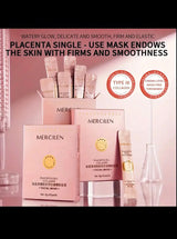 MERCILEN Placenta Collagen Face Mask - Korean-Style Collagen-Rich Serum Gel, Overnight Hydration