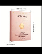 MERCILEN Placenta Collagen Face Mask - Korean-Style Collagen-Rich Serum Gel, Overnight Hydration