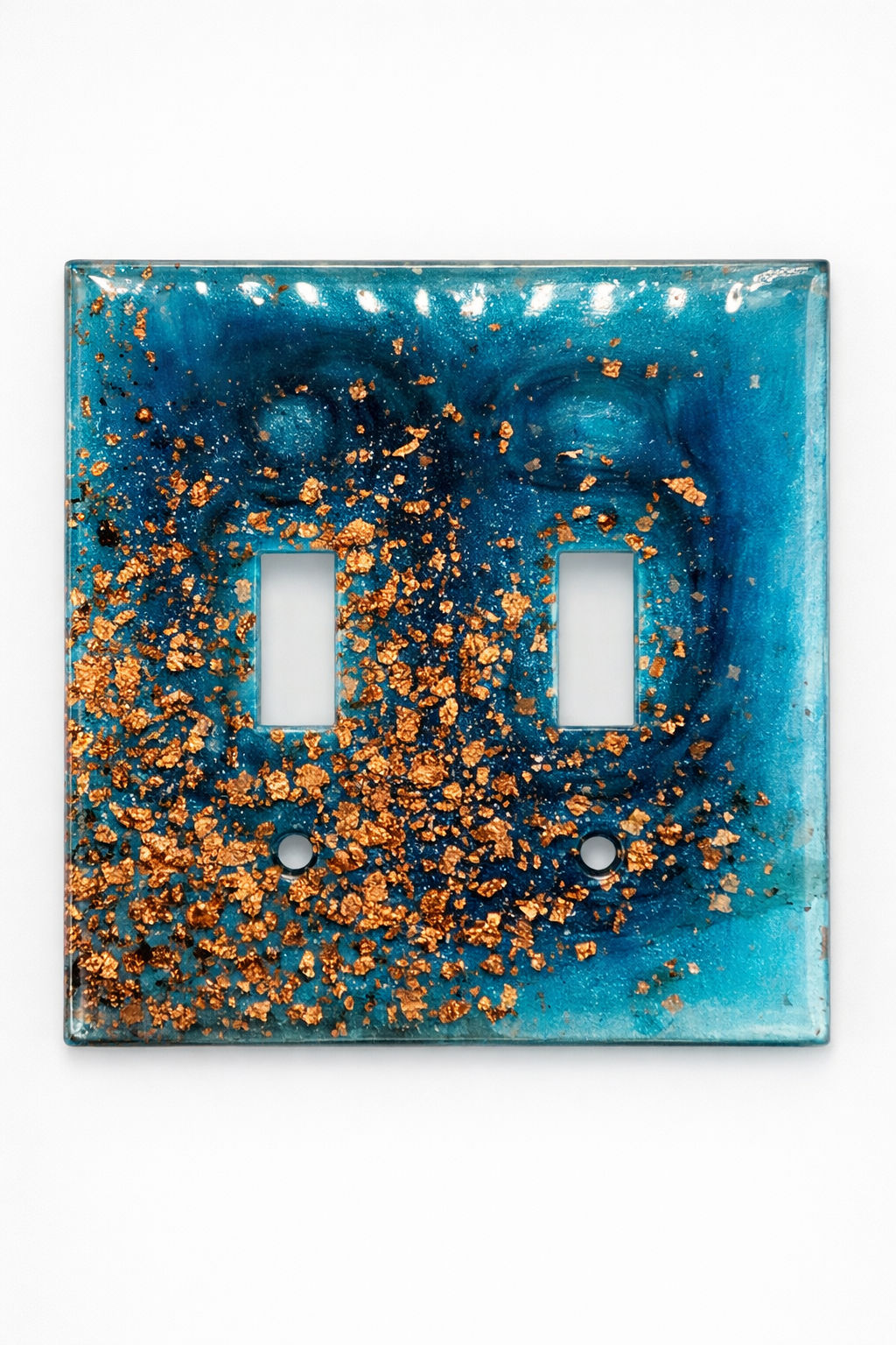 Custom Handmade Resin Switch Plate & Outlet Cover | Light Switch Cover + Outlet Wall Plate | Glitter, Marble, Gold Leaf Decor
