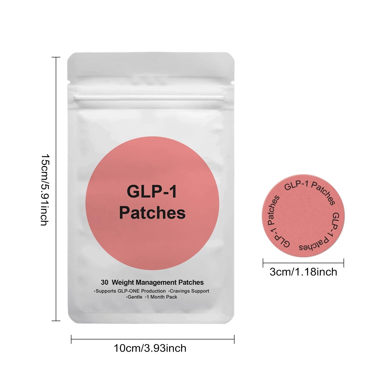 GLP - 1 Patches by for Healthcare Unisex - 30 Count Patches 1 pack
