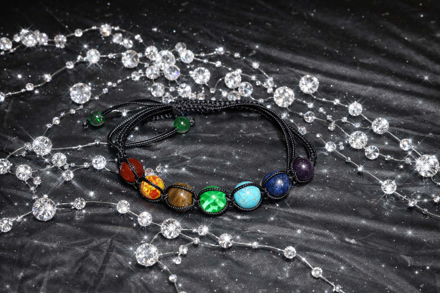 7 Chakra Healing Bracelet - Adjustable Natural Stone Beaded Spiritual Bracelet for Balance, Energy & Meditation