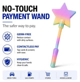 Retractable Rainbow Star No-Touch Payment Wand | Cute Contactless Tap Tool for Cards, Screens, Gas Pumps, Kiosks & Everyday Shopping