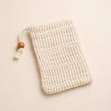 Bamboo Soap Saver Pouch | Exfoliating Bar Soap Holder & Shower Scrubber