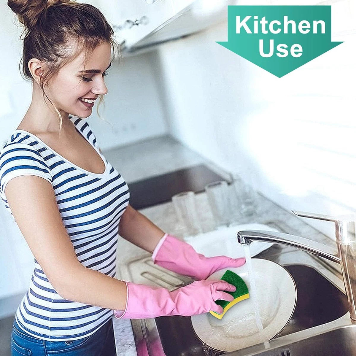 Kitchen Cleaning Sponges,24 Pack Eco Non-Scratch for Dish,Scrub Sponges|364137031111