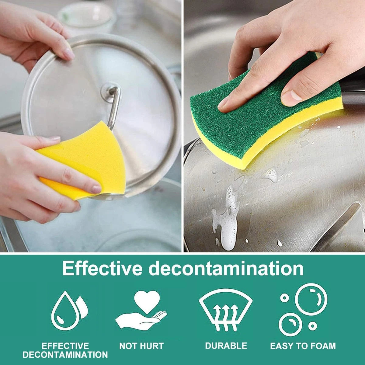 Kitchen Cleaning Sponges,24 Pack Eco Non-Scratch for Dish,Scrub Sponges|364137031111