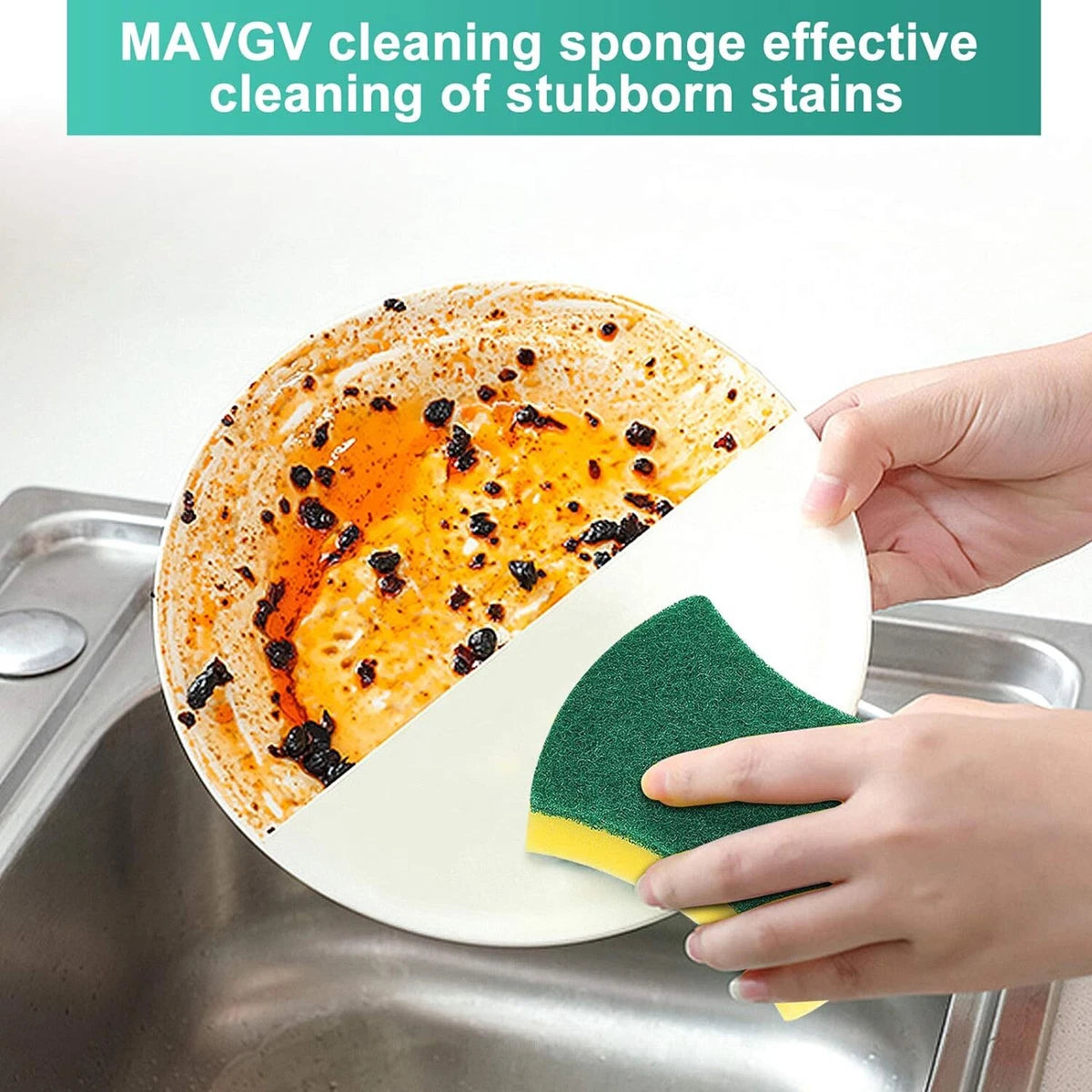 Kitchen Cleaning Sponges,24 Pack Eco Non-Scratch for Dish,Scrub Sponges|364137031111